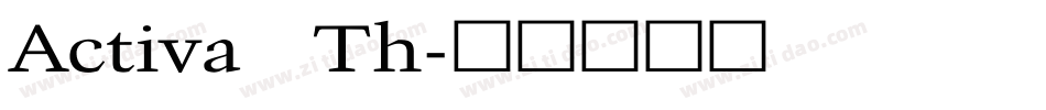 Activa Th字体转换